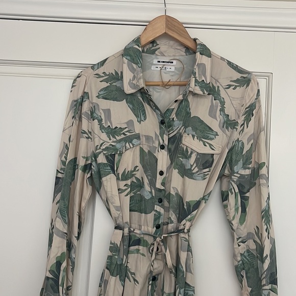 ONE TEASPOON Wasteland Wide Leg
Tropical Long Sleeve Jumpsuit Khaki M (NWOT) - Picture 6 of 14